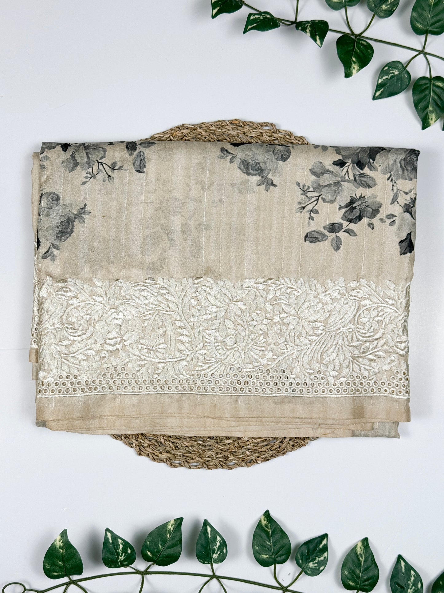 Tussar Silk with Parsi work