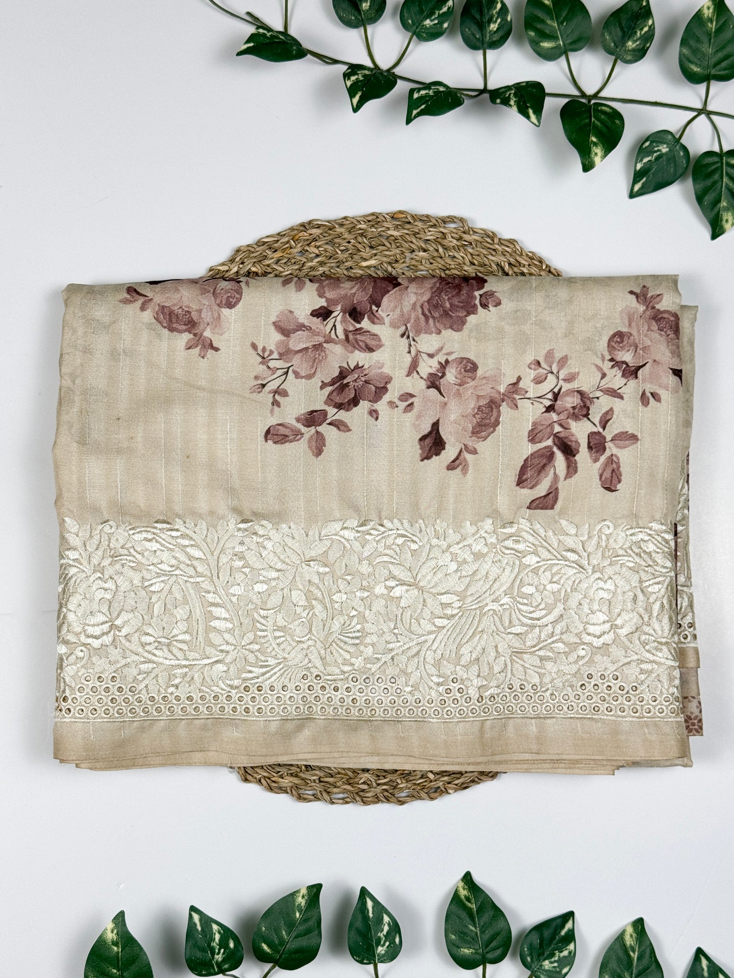 Tussar Silk with Parsi work