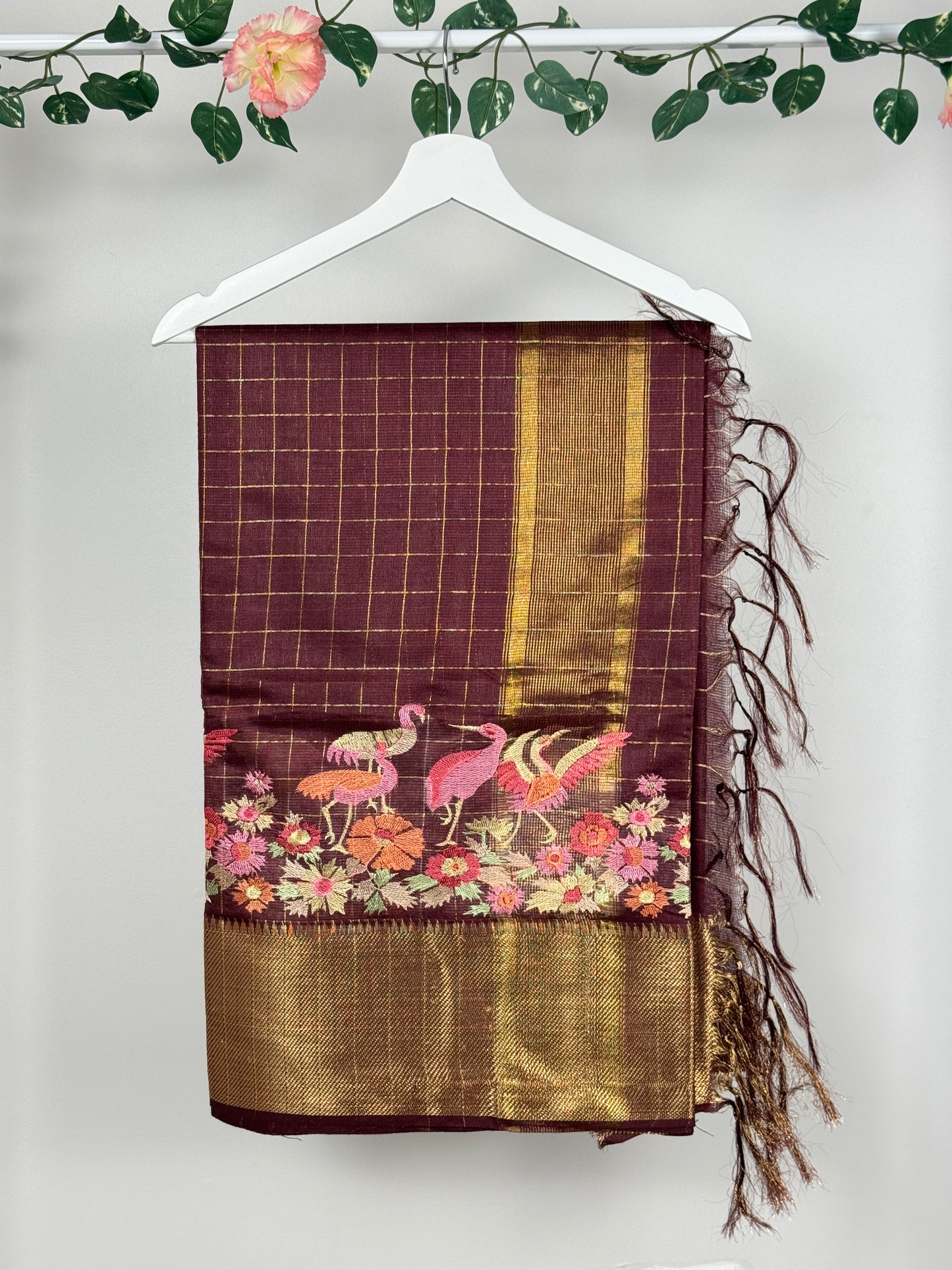 Bagalpuri Silk with Embroidery